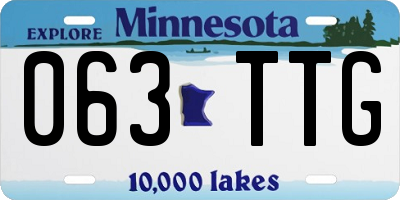 MN license plate 063TTG