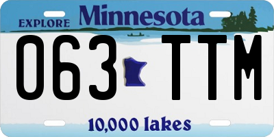 MN license plate 063TTM