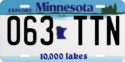 MN license plate 063TTN
