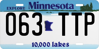 MN license plate 063TTP