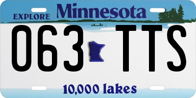 MN license plate 063TTS
