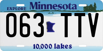 MN license plate 063TTV