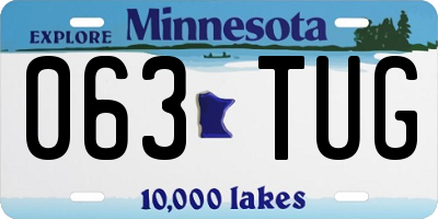 MN license plate 063TUG
