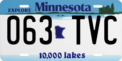 MN license plate 063TVC