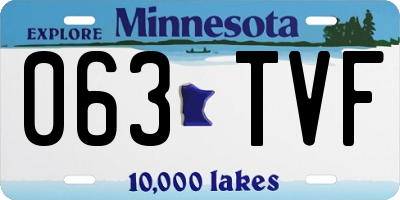 MN license plate 063TVF