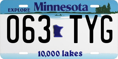 MN license plate 063TYG