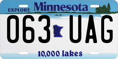MN license plate 063UAG