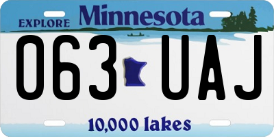 MN license plate 063UAJ