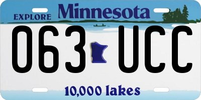 MN license plate 063UCC