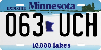 MN license plate 063UCH