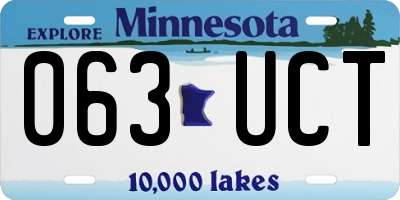 MN license plate 063UCT