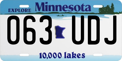 MN license plate 063UDJ