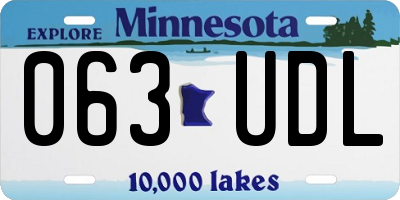 MN license plate 063UDL