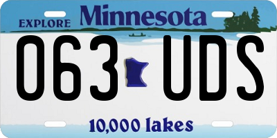 MN license plate 063UDS