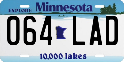 MN license plate 064LAD