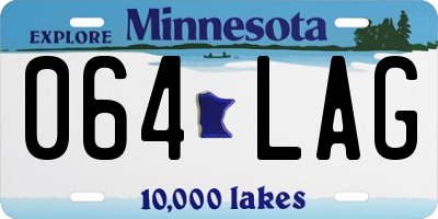 MN license plate 064LAG