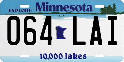 MN license plate 064LAI