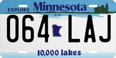 MN license plate 064LAJ