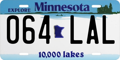 MN license plate 064LAL