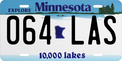 MN license plate 064LAS
