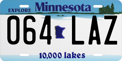 MN license plate 064LAZ