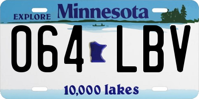 MN license plate 064LBV