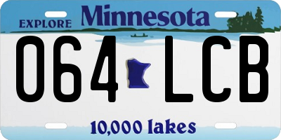 MN license plate 064LCB