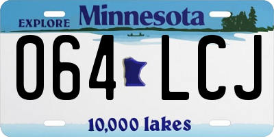 MN license plate 064LCJ