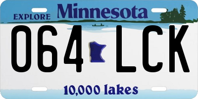 MN license plate 064LCK