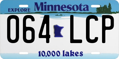 MN license plate 064LCP