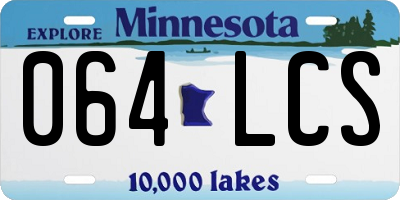 MN license plate 064LCS
