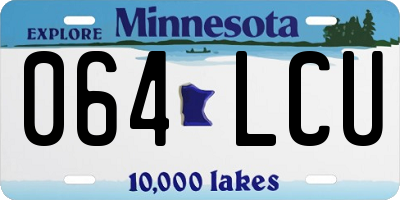 MN license plate 064LCU