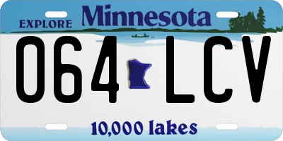 MN license plate 064LCV