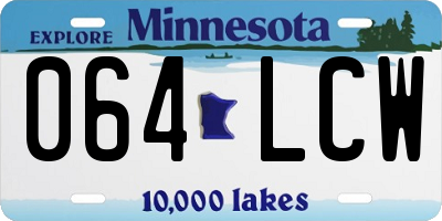 MN license plate 064LCW