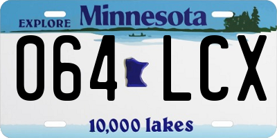 MN license plate 064LCX