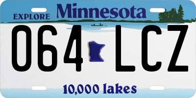 MN license plate 064LCZ