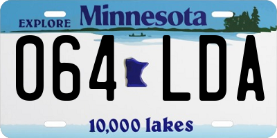 MN license plate 064LDA