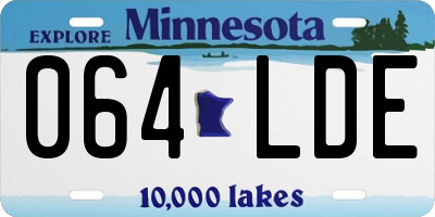 MN license plate 064LDE