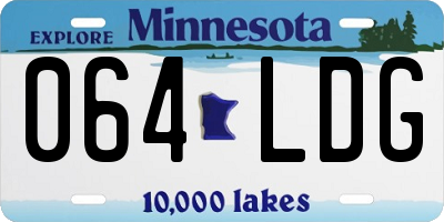 MN license plate 064LDG