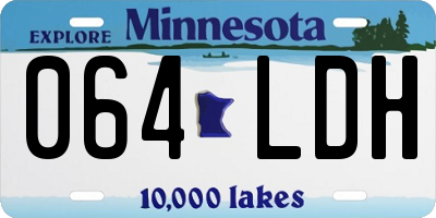 MN license plate 064LDH