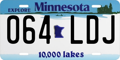 MN license plate 064LDJ