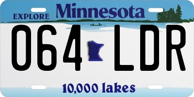 MN license plate 064LDR