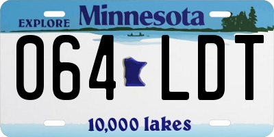 MN license plate 064LDT