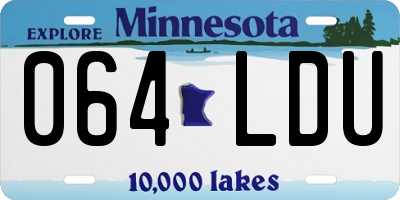 MN license plate 064LDU