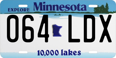 MN license plate 064LDX