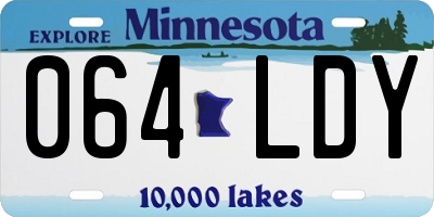 MN license plate 064LDY