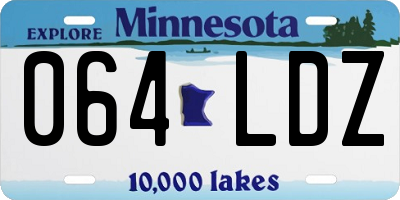MN license plate 064LDZ