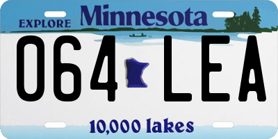 MN license plate 064LEA