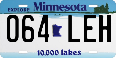 MN license plate 064LEH
