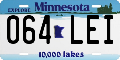 MN license plate 064LEI